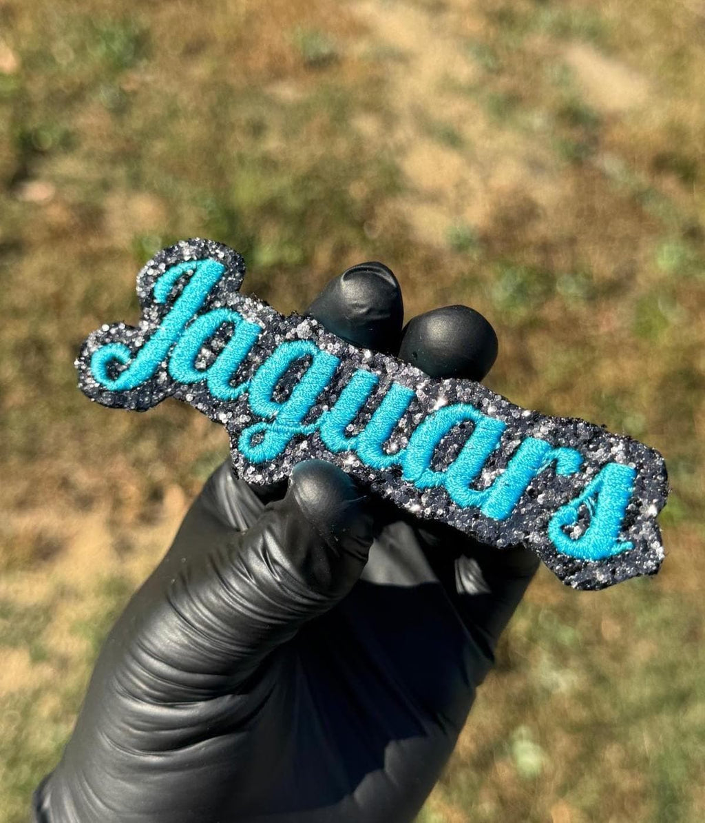Jaguars Teal Script Patch