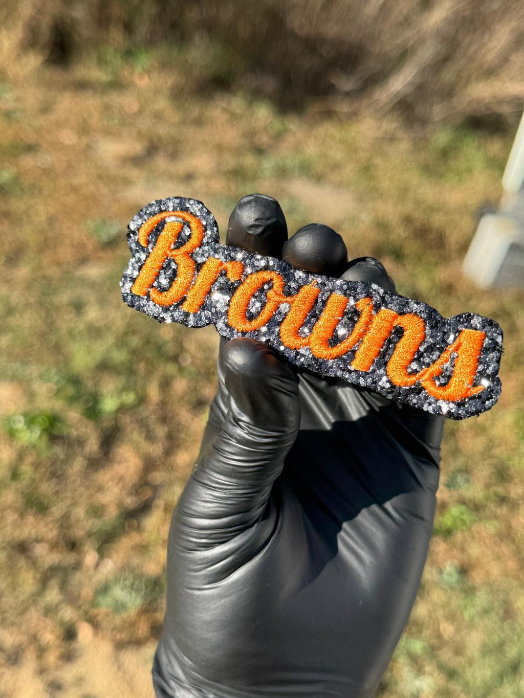 Browns Orange Script Patch