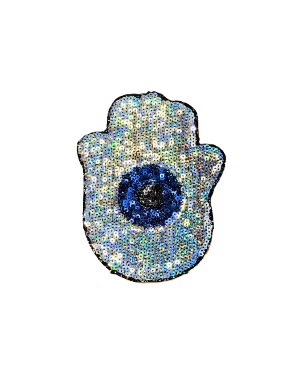 Sequin Hamsa Hand Patch Evil Eye Embroidery