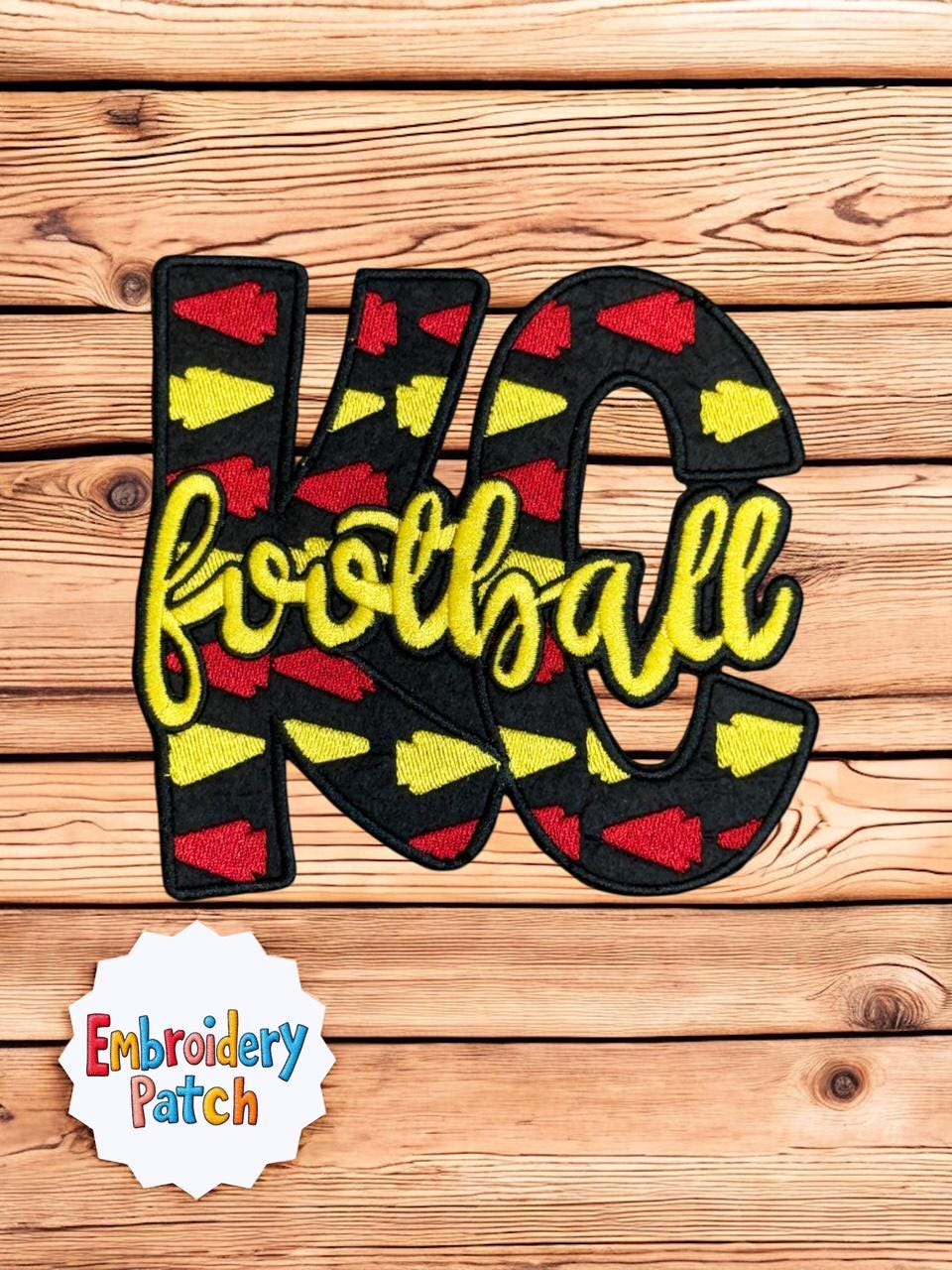 KC Football Embroidery Patch
