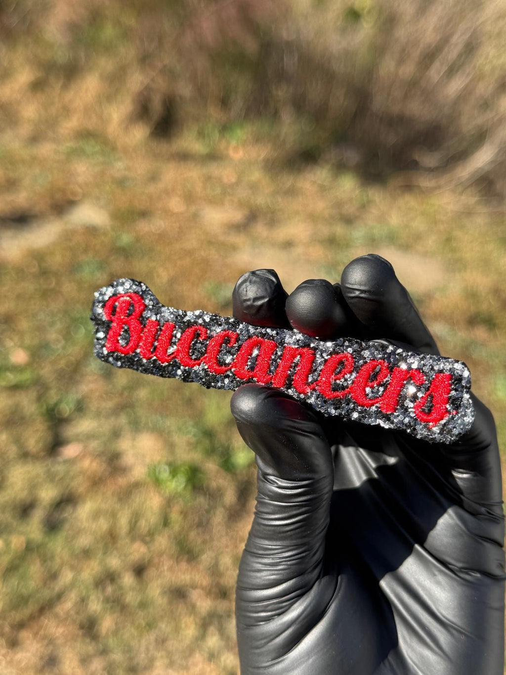 Buccaneers Sequin Script Patch