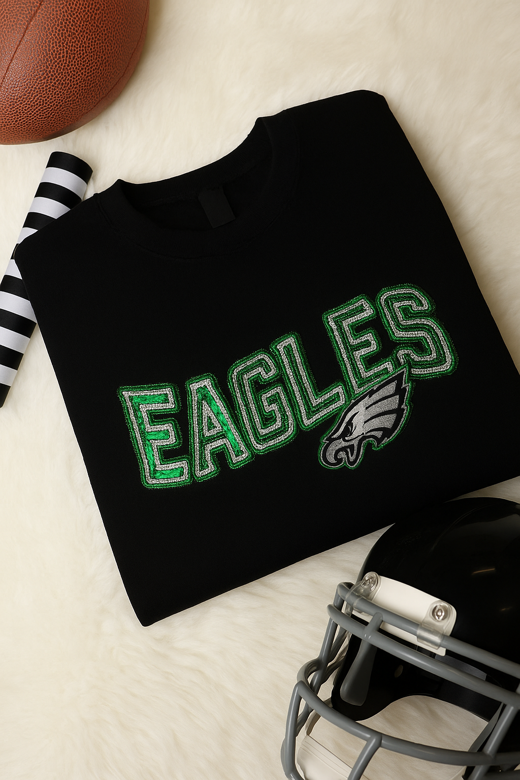 Eagles Sequin Embroidered Sweatshirt