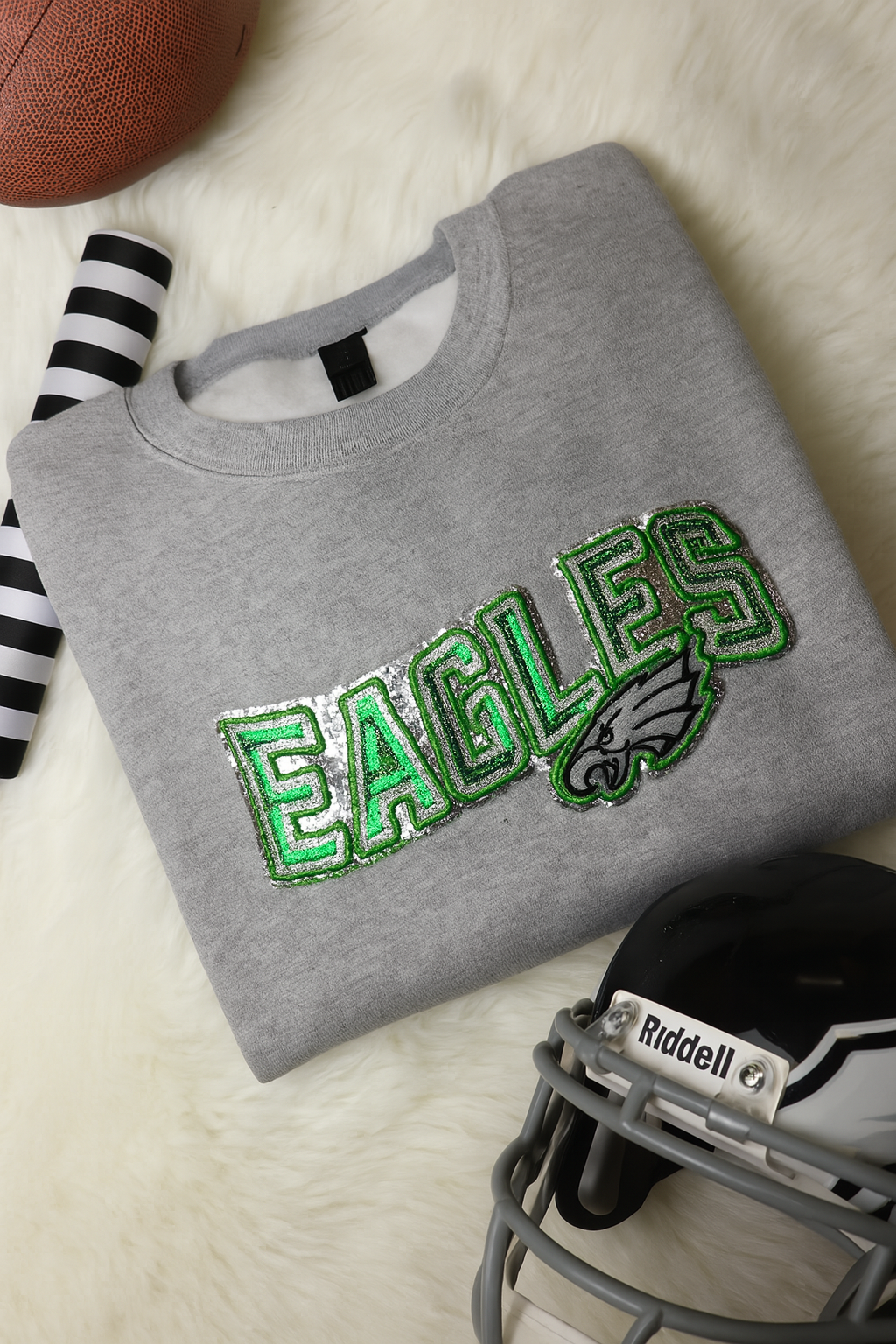 Eagles Sequin Embroidered Sweatshirt