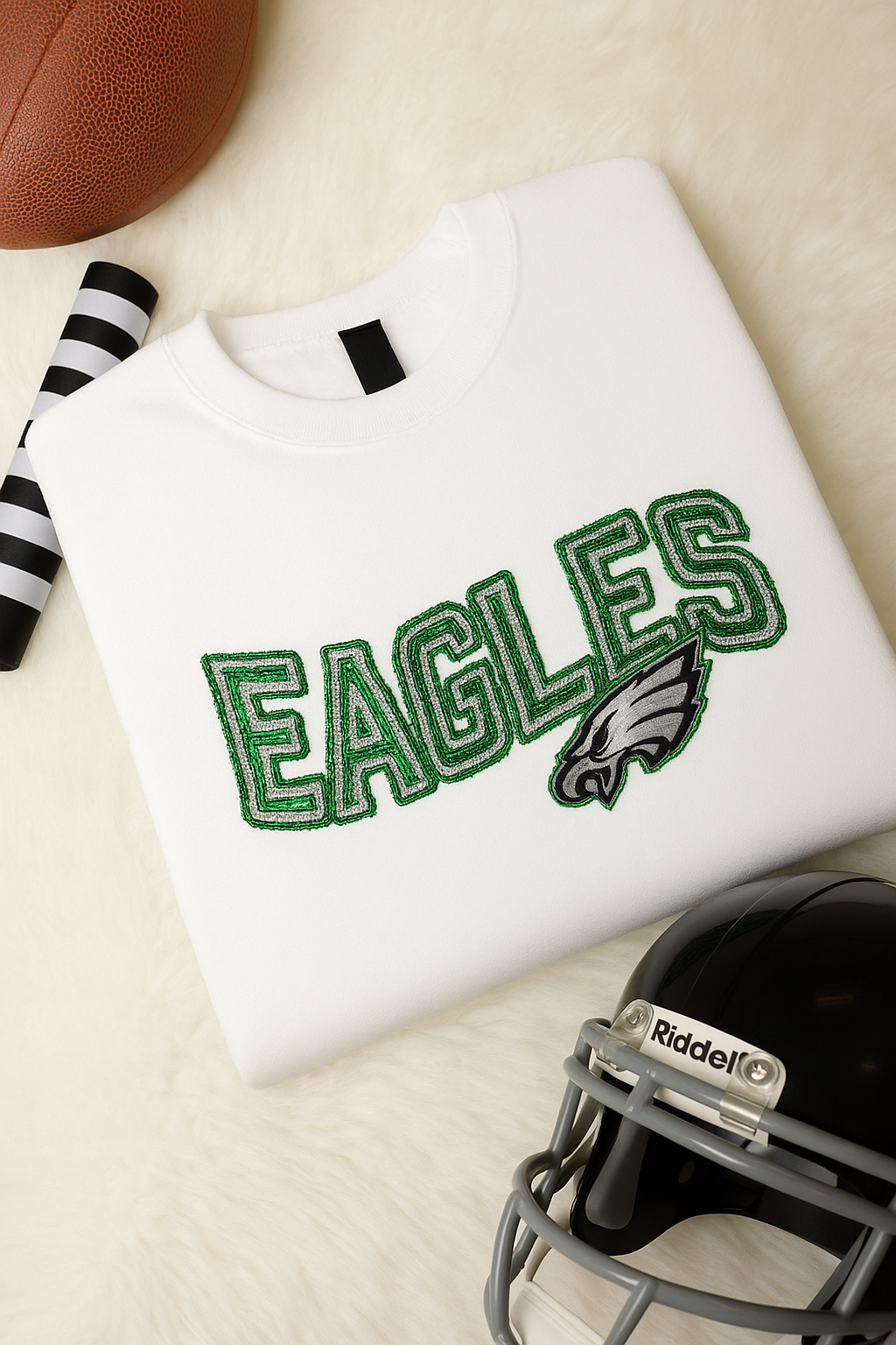 Eagles Sequin Embroidered Sweatshirt