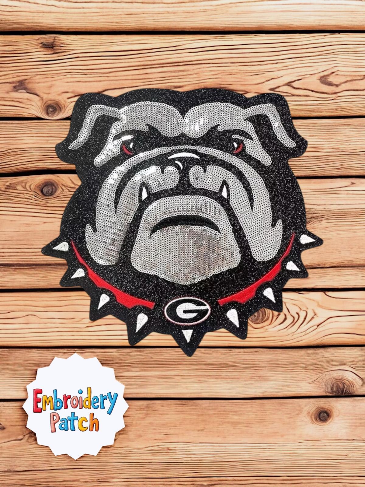 Sequin Bulldog Mascot Patch