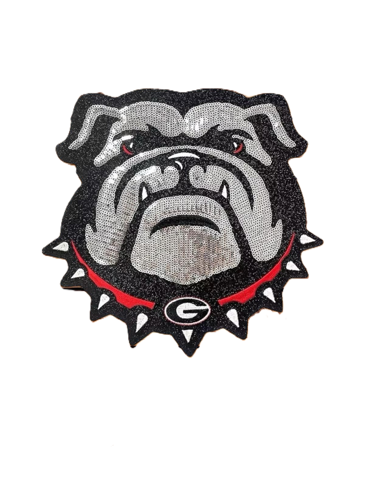 Sequin Bulldog Mascot Patch