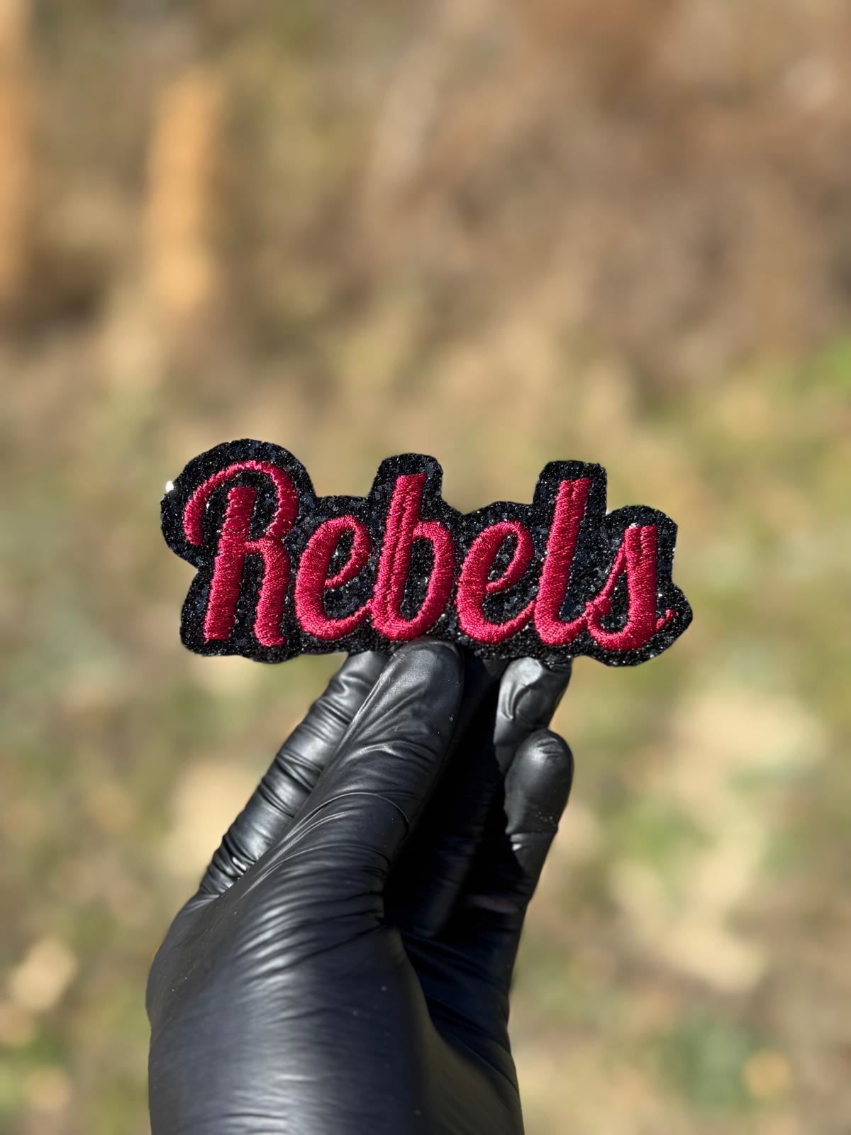 Rebels Glitter Script Patch