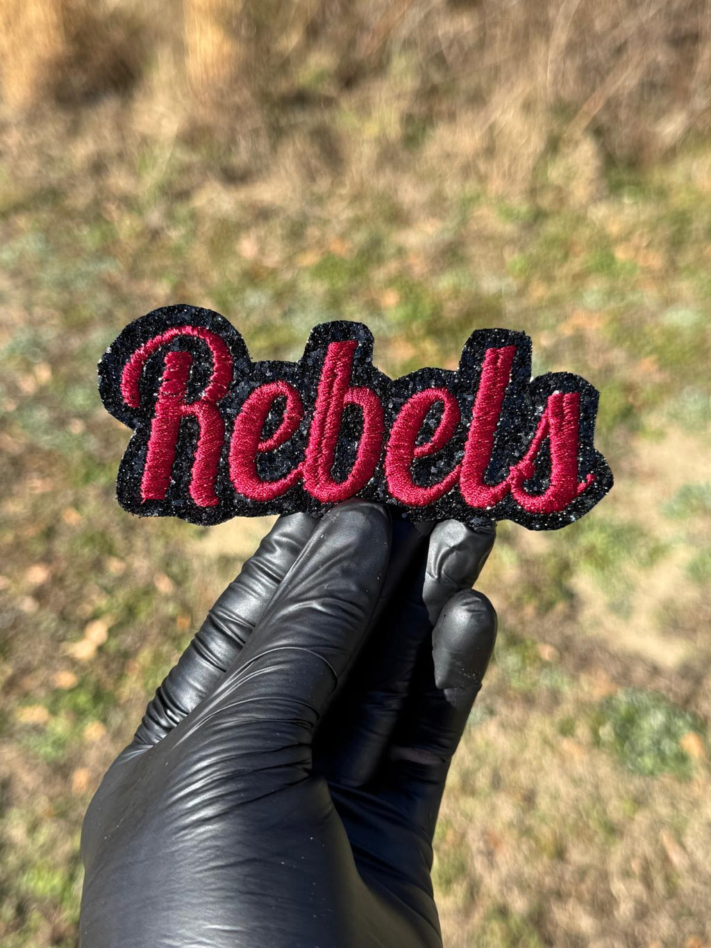 Rebels Glitter Script Patch