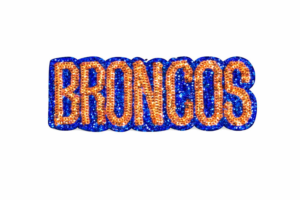 Sequin Broncos Mascot Sports Patch