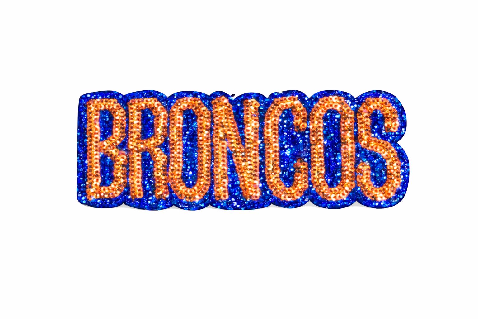 Sequin Broncos Mascot Sports Patch