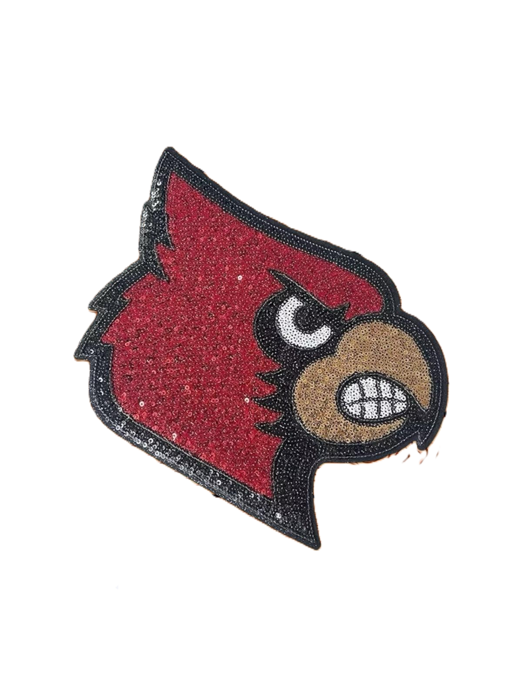 Red Cardinal Bird Sequin Patch