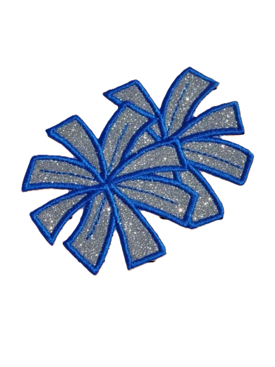 Glitter Cheer Bow Embroidery Patch