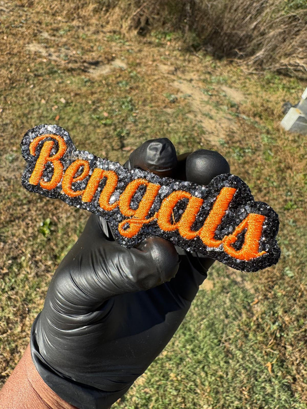 Bengals Orange Script Patch