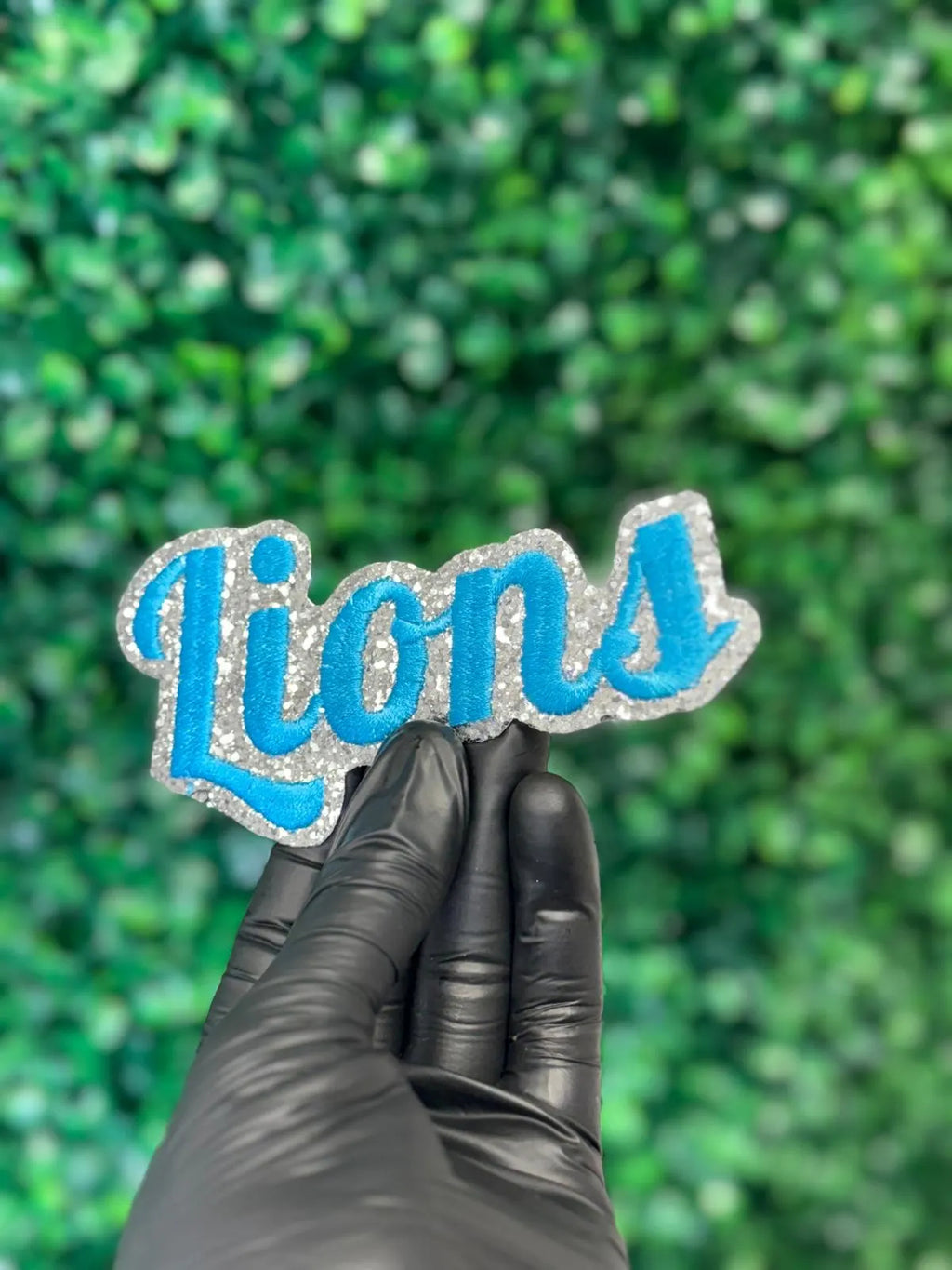 Lions Glitter Script Patch