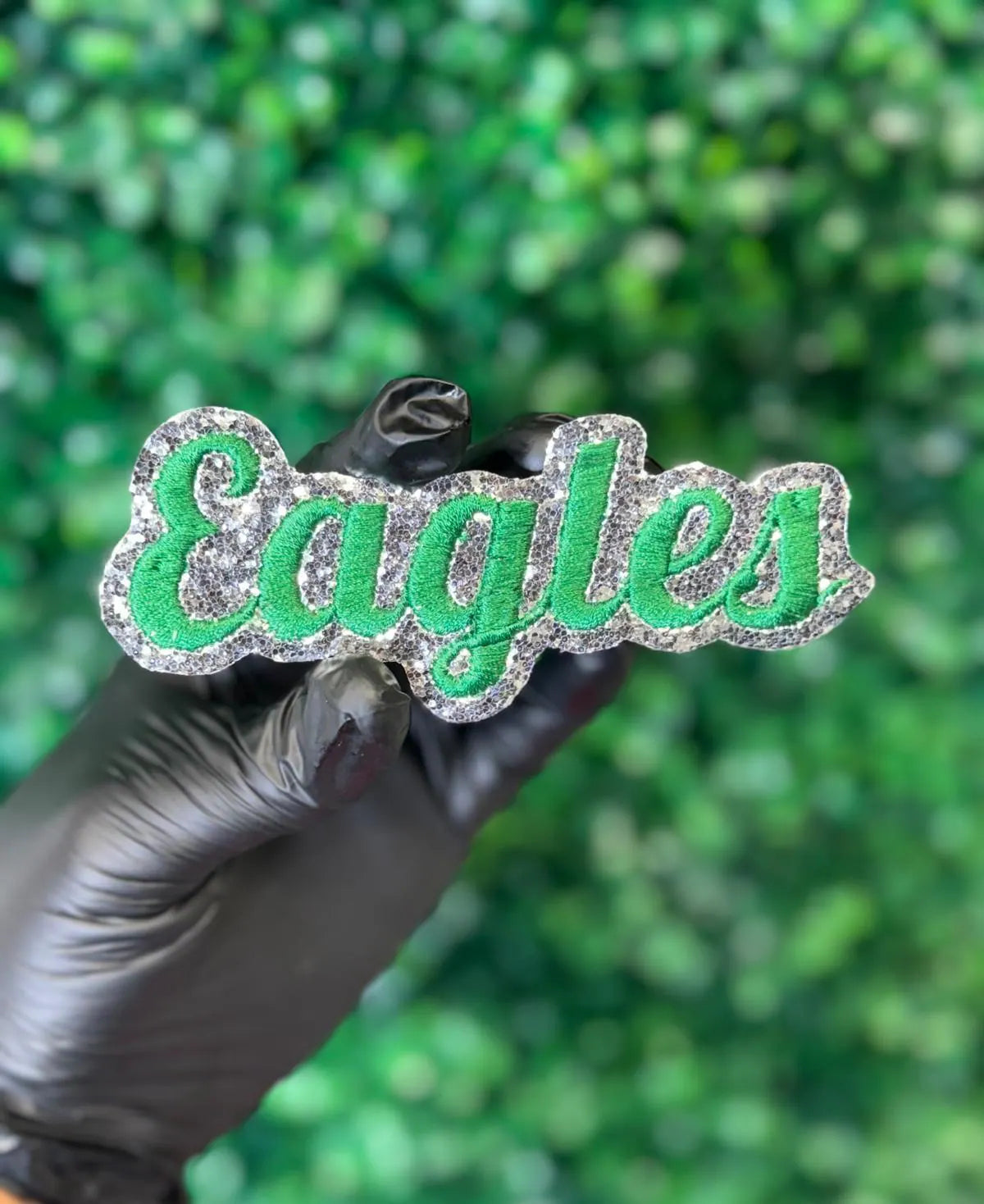 Eagles Glitter Script Patch