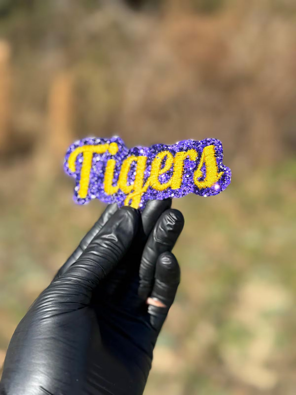 Purple & Gold Tiger Script Patch