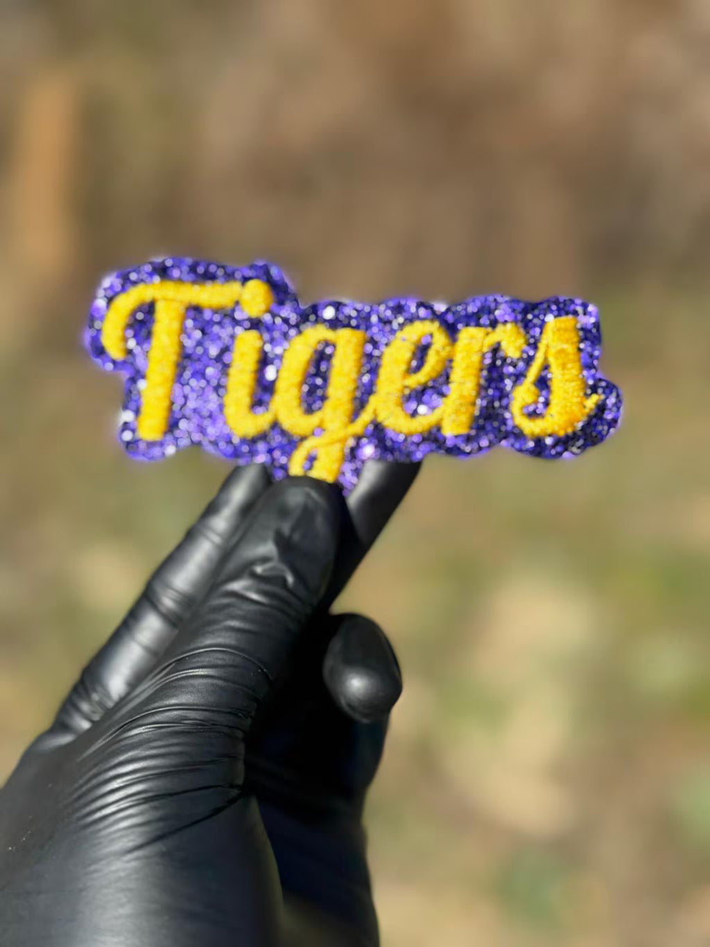 Purple & Gold Tiger Script Patch